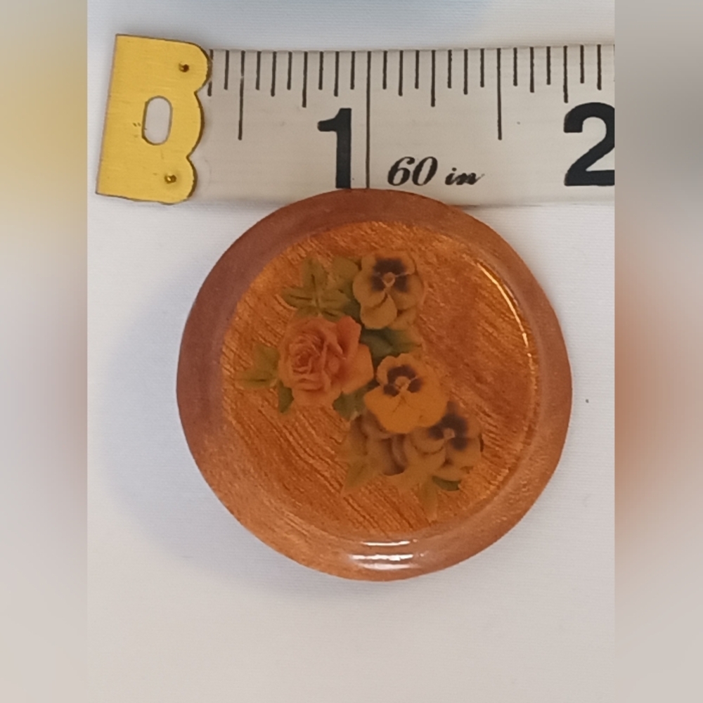 𝗩𝗶𝗻𝘁𝗮𝗴𝗲 𝗙𝗹𝗼𝗿𝗮𝗹 𝗪𝗼𝗼𝗱 𝗕𝗿𝗼𝗼𝗰𝗵𝗲𝘀 - Picture 4 of 6